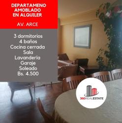 DEPARTAMENTO AMOBLADO EN ALQUILER - AV. ARCE