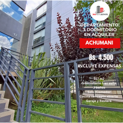 DEPARTAMENTO EN ALQUILER  - ACHUMANI