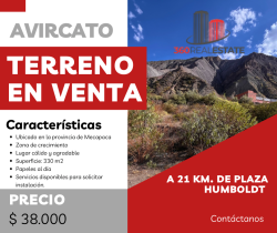 TERRENO EN VENTA AVIRCATO 330 M2